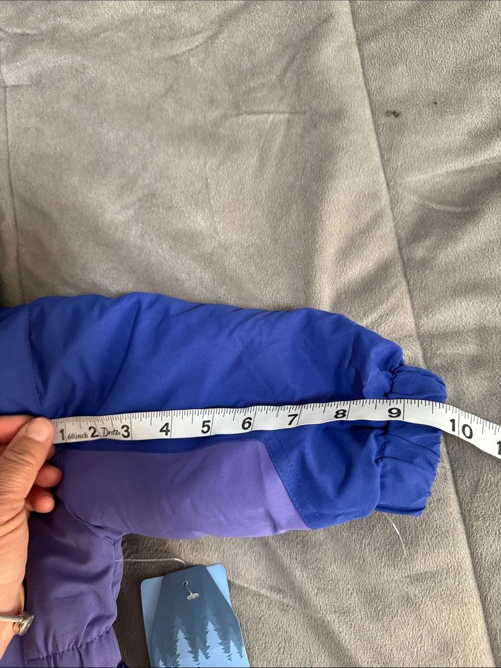 NWT Pulse kids unisex Purple and Royal Blue Kids Hooded Winter Snowsuit Sz 12 M
